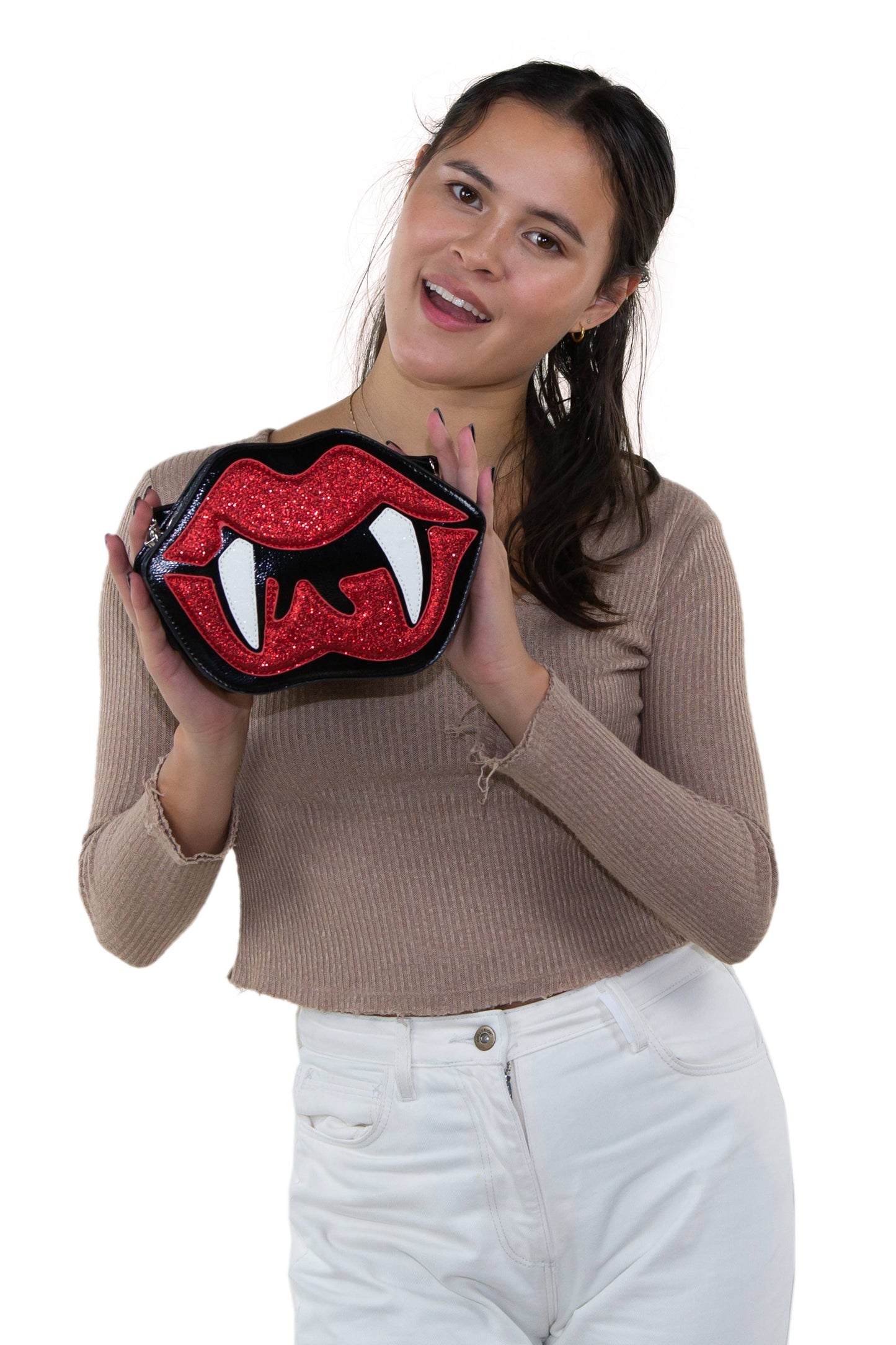 Vampire Mouth Crossbody Bag-4
