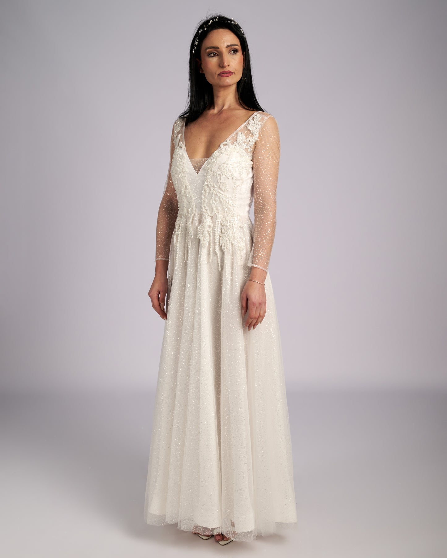 Fairy Rhinestone Glitter Tulle Bridal GownWedding Dress
