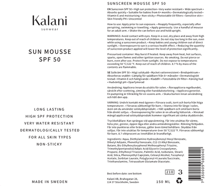 Kalani sunwear Sun Mousse SPF 50 (BOX with 6) 20% OFF-2