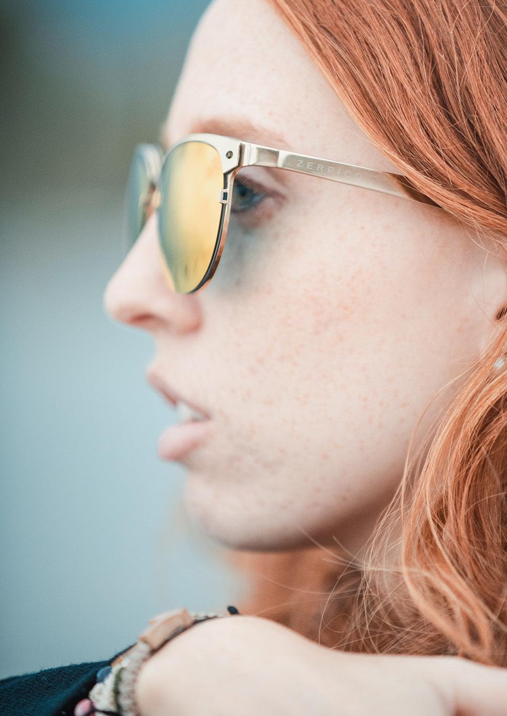 Titanium Clubmasters Sunglasses - V2 - 24K GOLD Plated