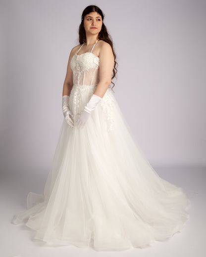 Roberta White Swan Wedding Dress-0