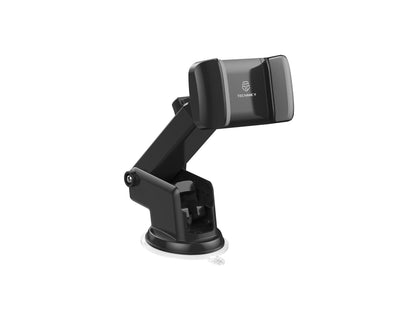 Techancy Suporte Para Telemóvel Para Automóvel Preto+Cinzento Ti2230 , Suporte Retrátil, Ventosa Antiderrapante, 4-7,2 Polegadas