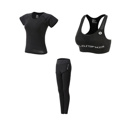 5Pcs Women's Yoga Sets Outdoor Running Yoga Quick Dry
